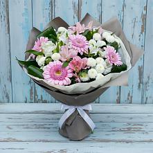 Букет цветов из:  Герберы, Альстромерии и Хризантемы в Танцырее