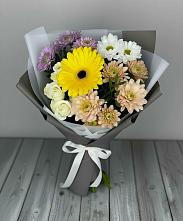 Букет цветов из:  Розы, Герберы и Хризантемы в Танцырее