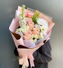 Букет цветов из:  Хризантемы и Розы в Танцырее