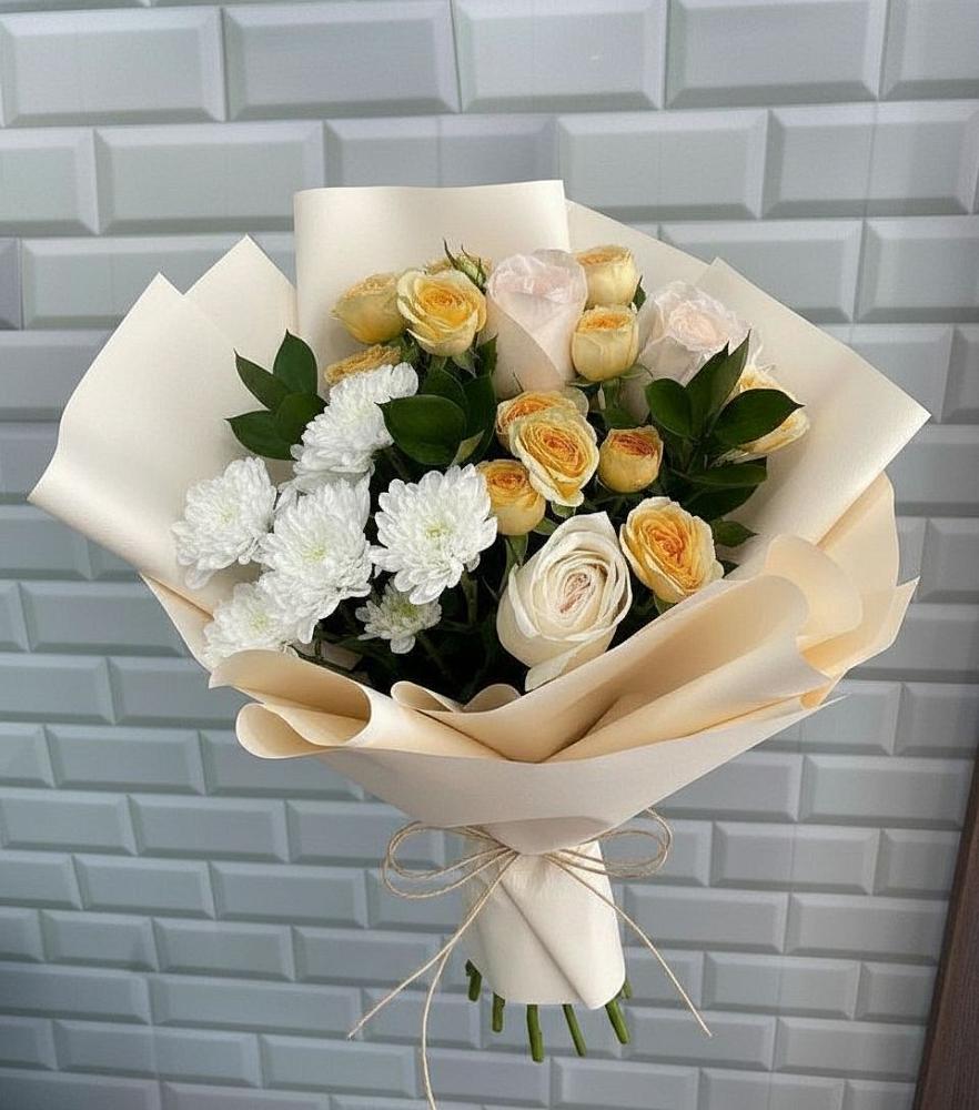 Букет цветов из: Розы и Хризантемы в Танцырее