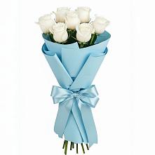 Букет 7 белых роз Проуд в Танцырее