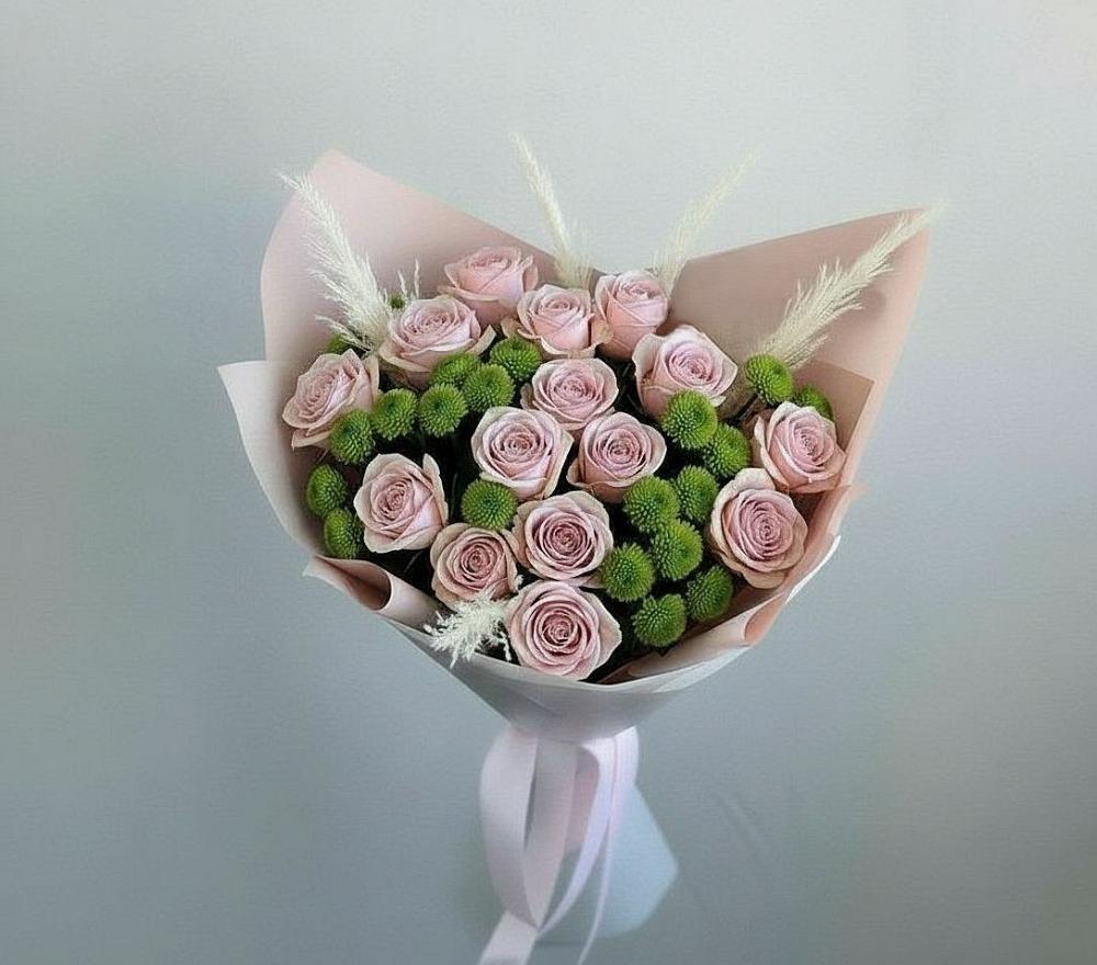 Букет цветов из: Розы и Хризантемы в Танцырее