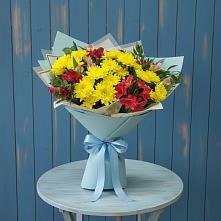 Букет цветов из:  Альстромерии и Хризантемы в Танцырее