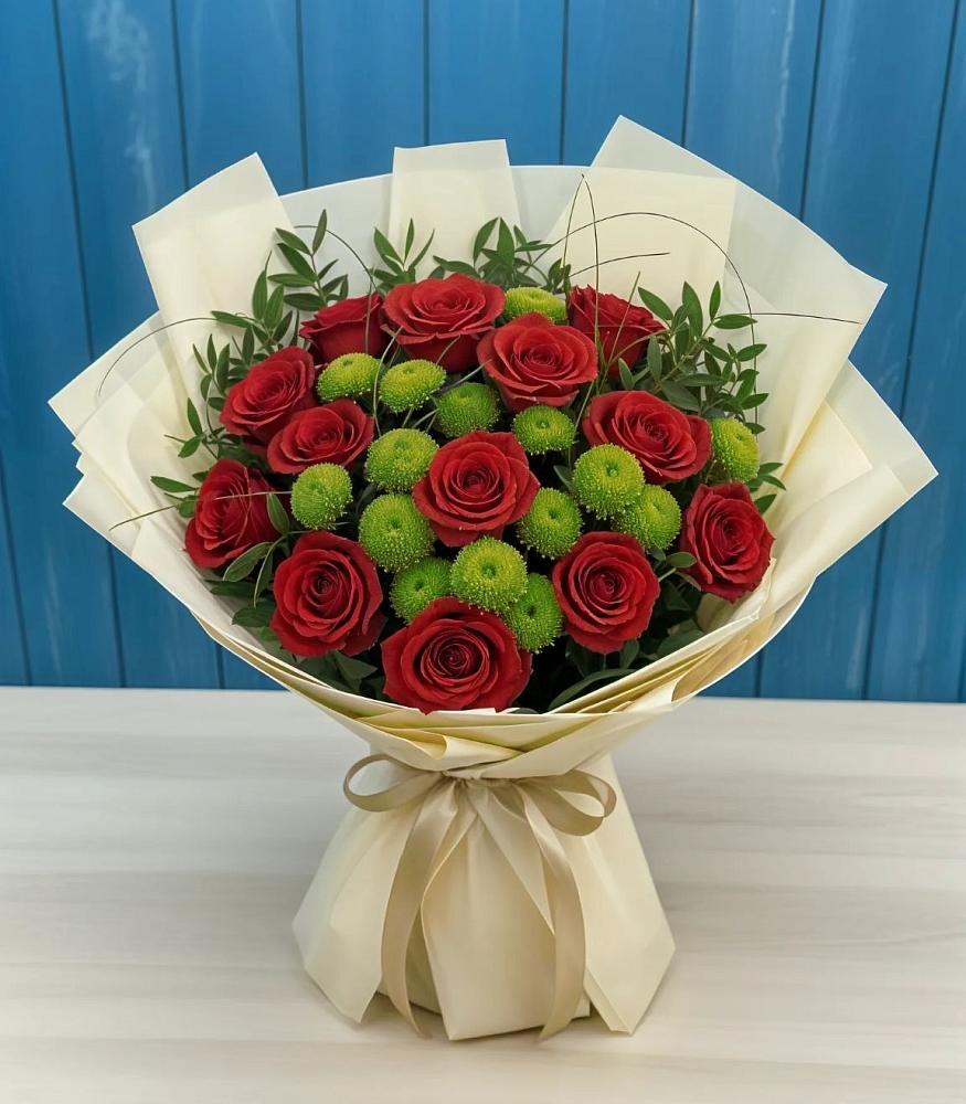 Букет цветов из: Розы и Хризантемы в Танцырее